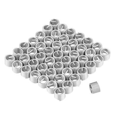 50pcs Stainless Steel Coiled Wire Helical Screw Thread Inserts M8 X 1.25 X 1.5D Length