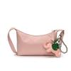 French Boutique Style Crossbody Bag With Pu Fabric And Carved Stitching For Casual Outings