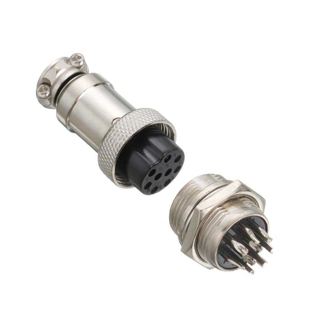 Accessories Mount Panel Aviation Plug M16 Male / Female Cable Connector GX16