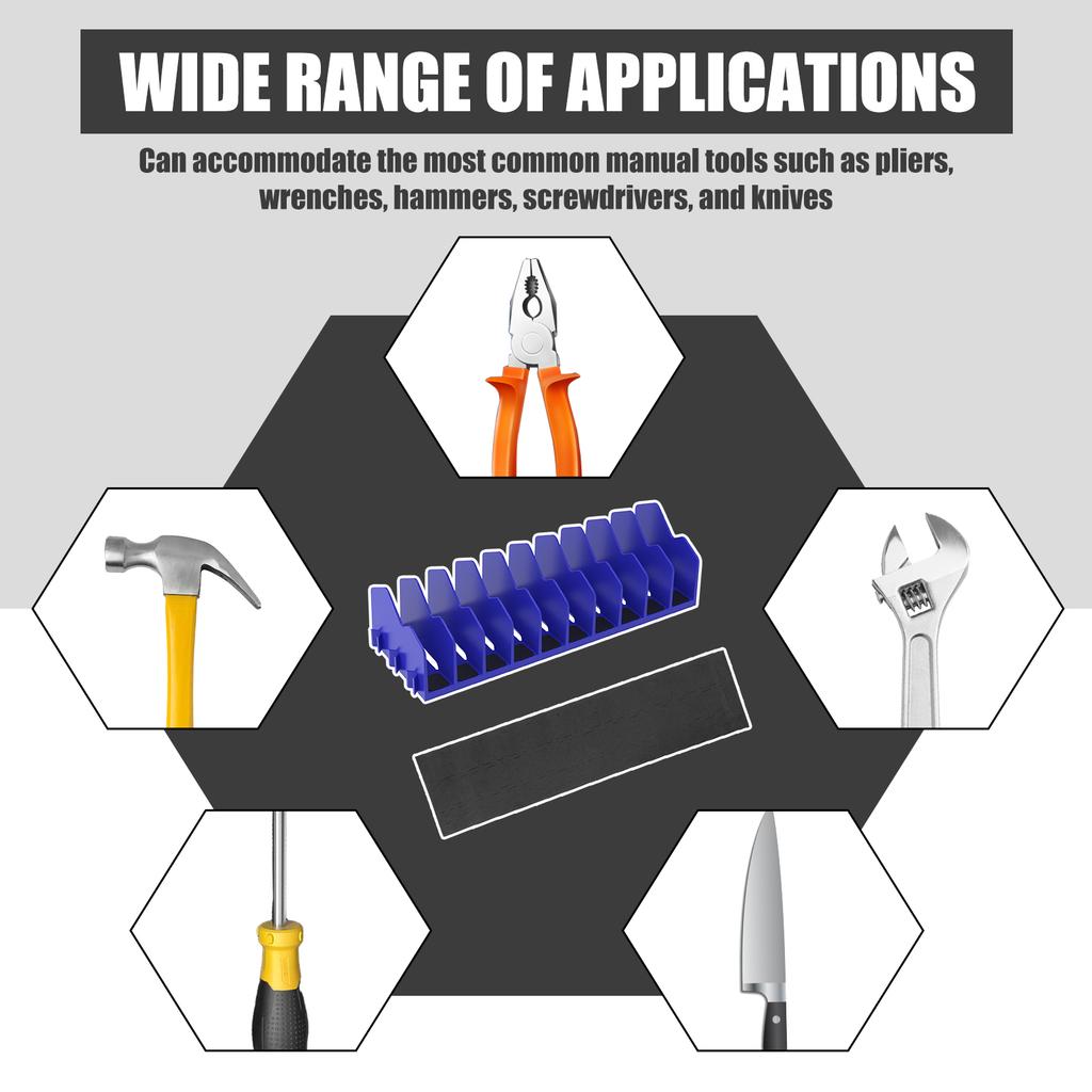 Pliers Organizer Rack with Nonslip Rubber Base 10 Slots Plier Rack Space Saving Plier Cutters Screwdriver, Wrench Tool Organizer