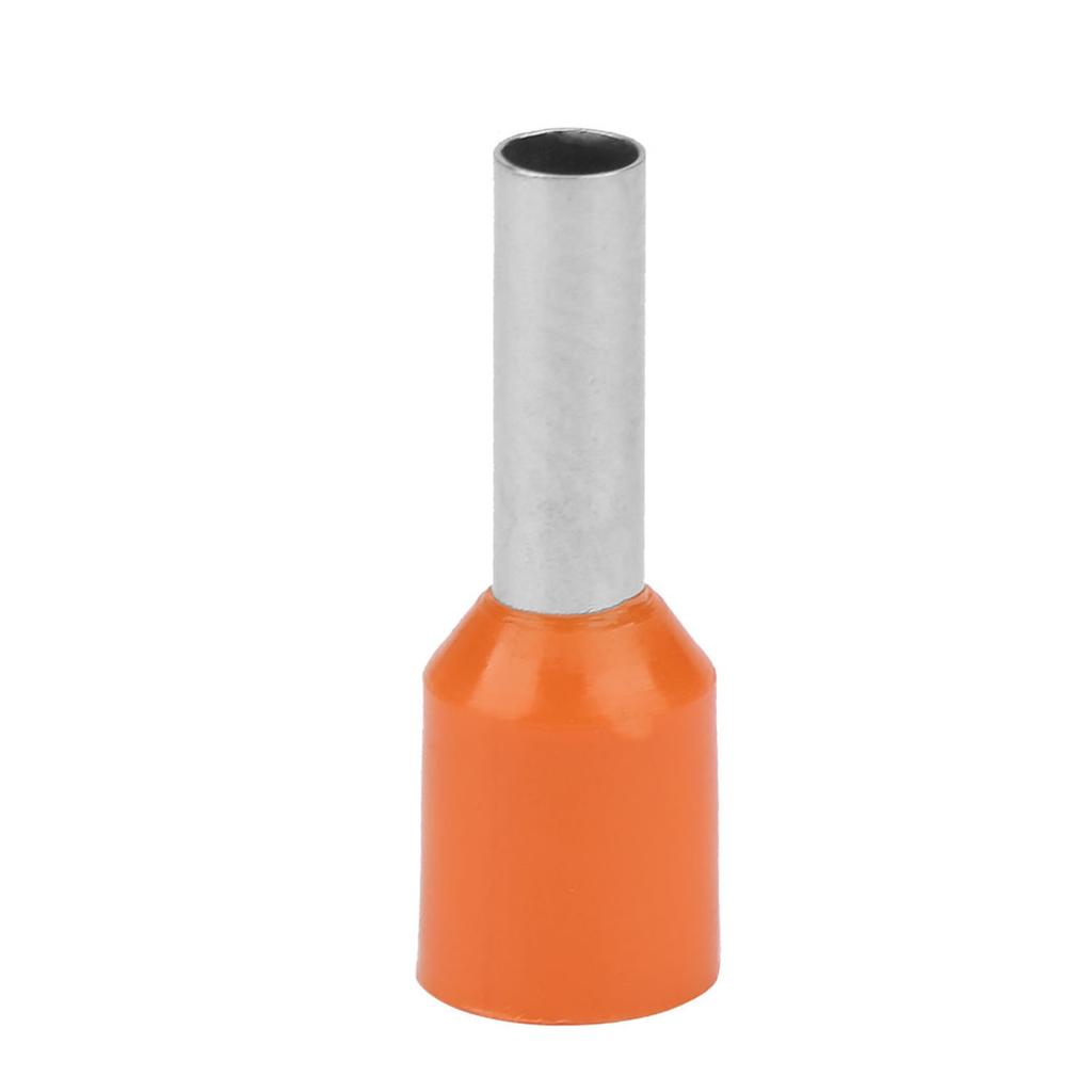 500pcsset E2508 Cold Pressed Terminal Tubes Insulated Terminals Cable Connector(orange)