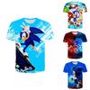 Stylish Sonic The Hedgehog Kids T-shirt With Colorful Cartoon Design For Boys And Girls