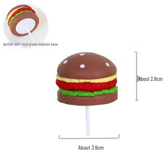 3D Weiche Gummi Mini Cupcake Dekoration Ornamente für Kindergeburtstagsverkleidung