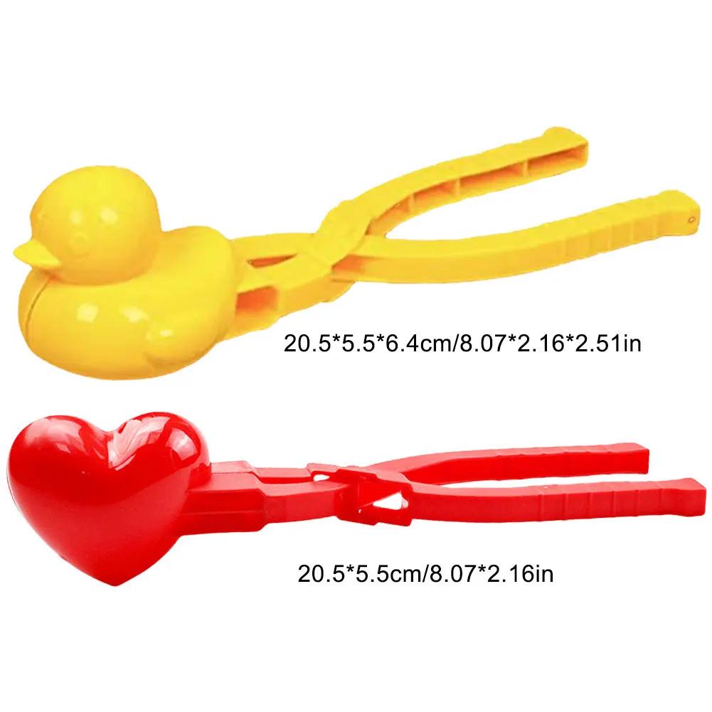 

2/3/4PCS Snowball/Rice Ball Maker Clip Cute Duck Bear For Children Outdoor Plastic Winter Snow Sand Form Tool for Children Toys