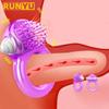 Vibrating Cock Ring Clitoral Stimulator Strong Penis Erect Cock Ring Cage Erection Enhance Delay Ejaculation Sex Toys For Men