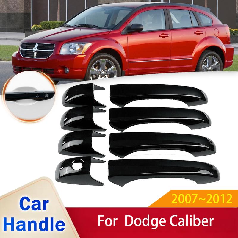 Für Dodge Caliber 2007 2008 2009 2010 2011 2012 Glänzend Schwarz Intelligente Türgriffabdeckung Styling-Aufkleber Auto-Schutzzubehör