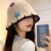 Knitted Fisherman Hat For Women In Autumn And Winter, Korean Version, Handmade Woolen Hat, Big Head, Water Bucket Hat