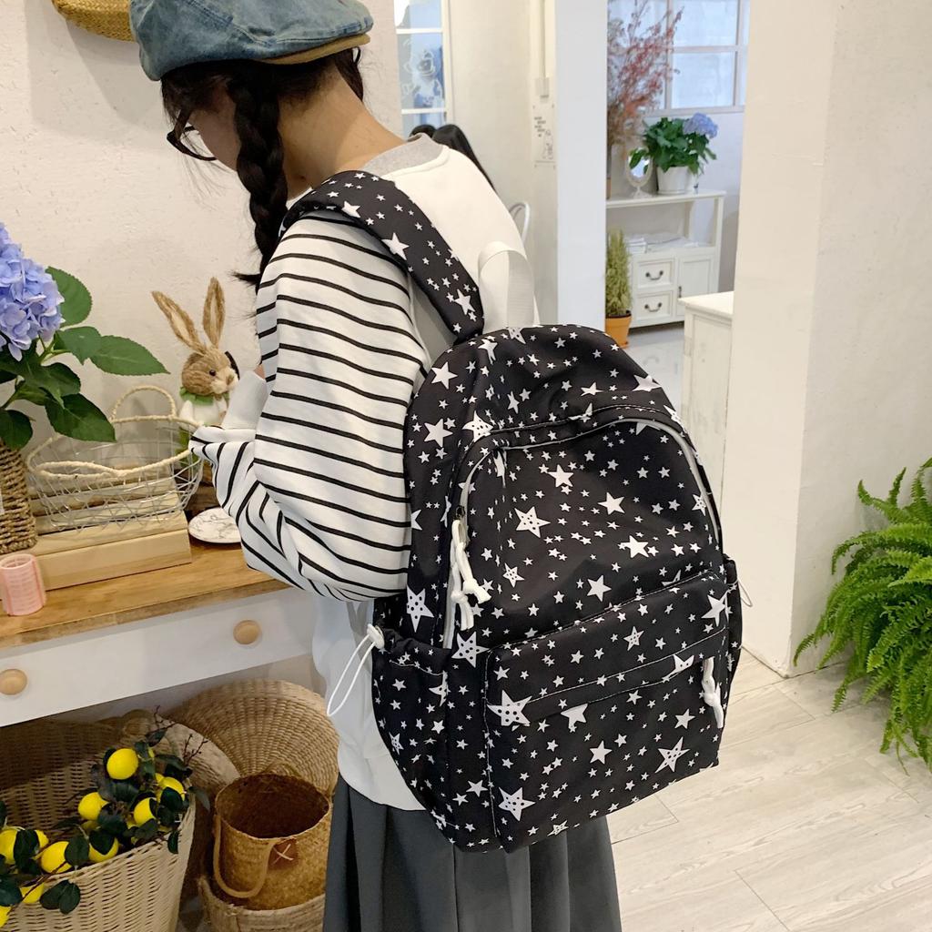 Schoolbag Star Female College Student Class Bag Japanese Ins Cute Backpack Large Capacity Versatile Junior High School High School Bag