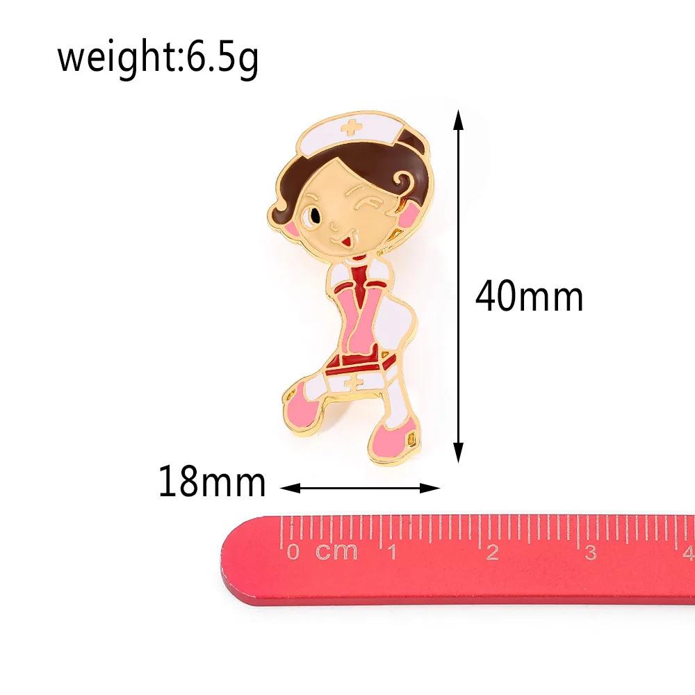 Creative Cartoon Brooch, Doctor Nurse Medical Pin, Made of Drip Oil Alloy Material, Showcasing Personal Style and Personality