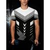 Fashionable Casual Round Neck Short Sleeved T-shirt Soft Comfortable Vintage Loose Colorful Creative 3d Printed Men's T-shirt