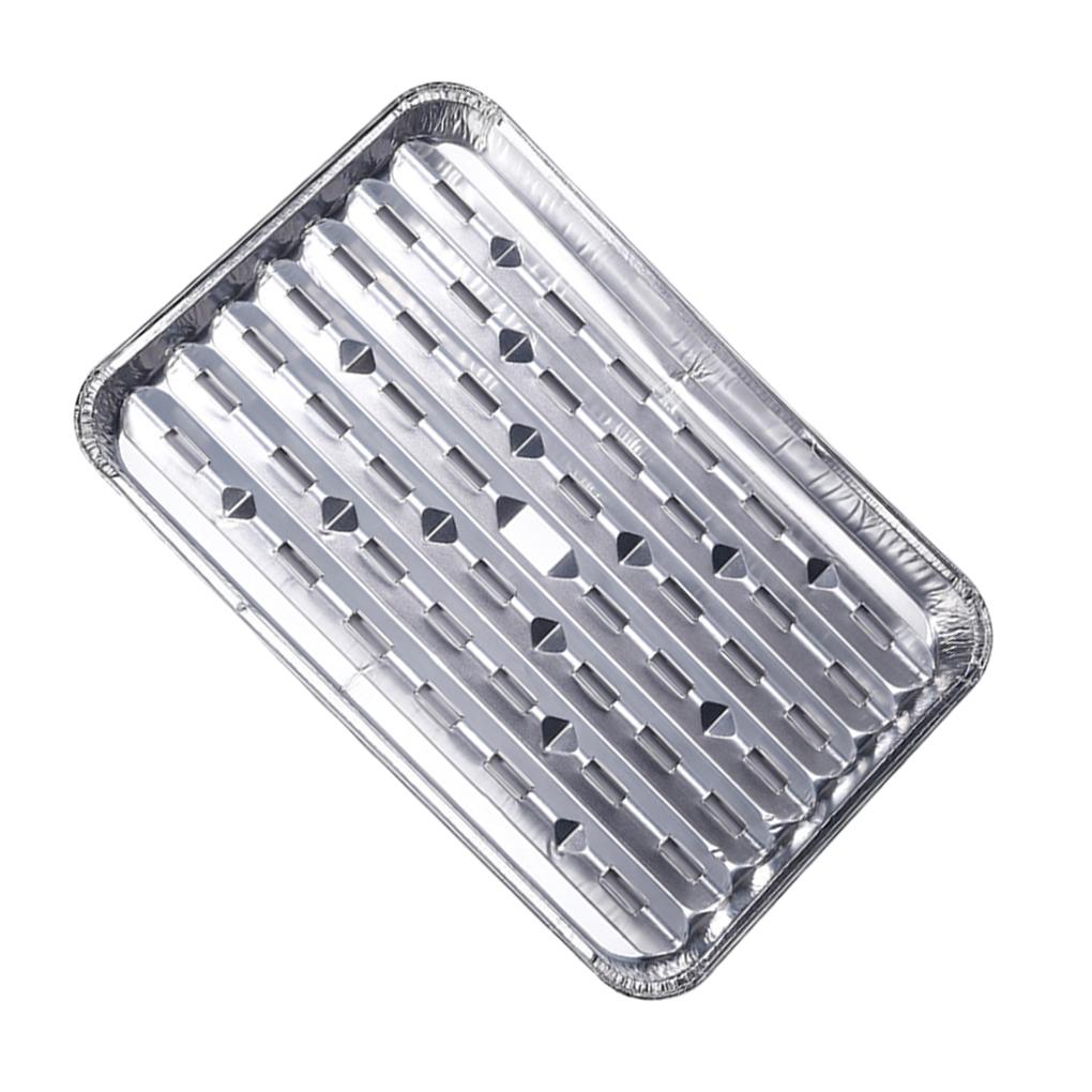 40pieces Aluminum Foil For Outdoor Cooking Disposable Aluminum Foil Barbecue Grilling Trays Safe