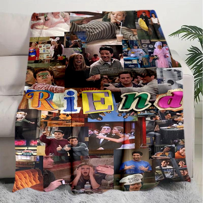 1PC Friends printed blanket, all season lightweight home office outdoor nap multifunctional blanket A9