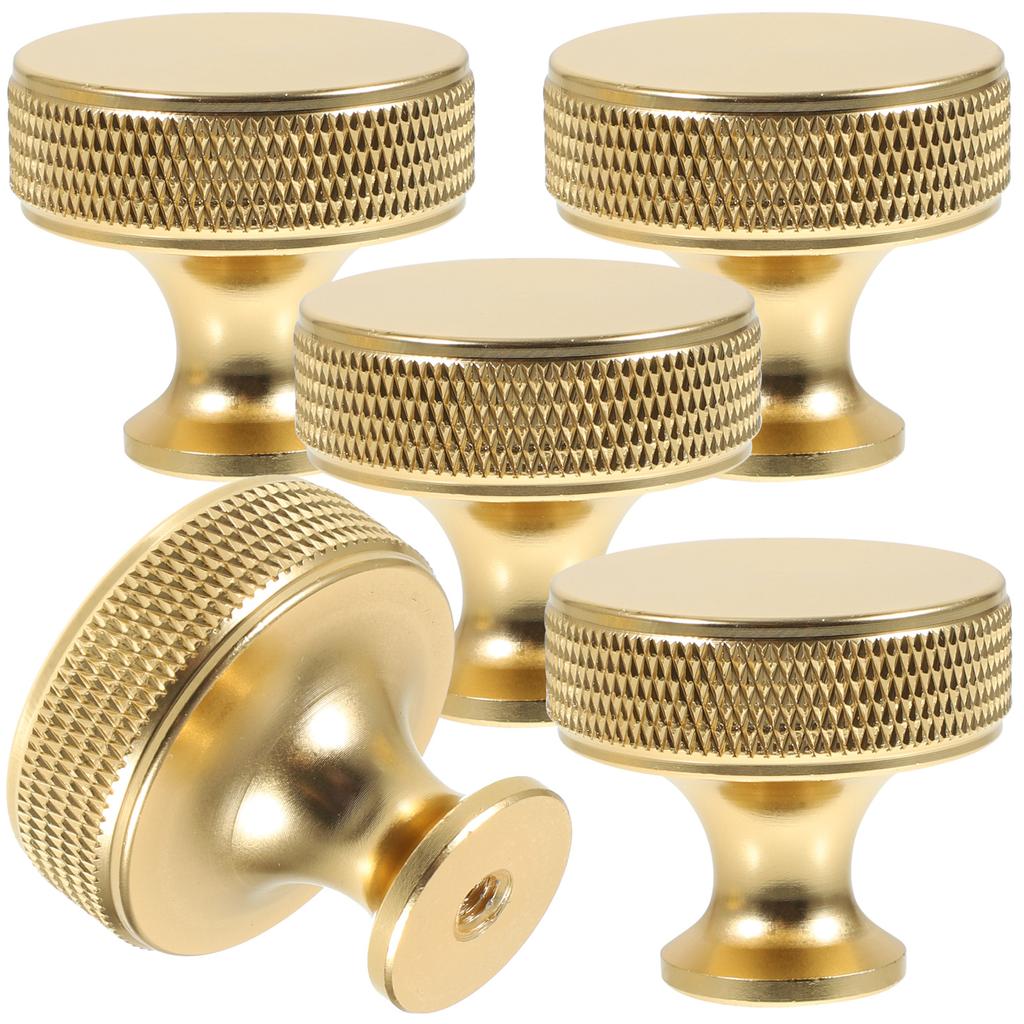 5Pcs Modern Cabinet Pull Aluminum Alloy Kitchen Cabinet Door Handle Gold Metal Wardrobe Drawer Pulls Dresser Handles Furniture
