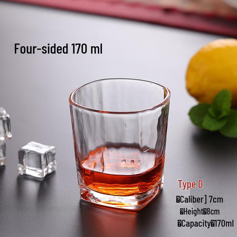 ZISIZ Octagonal Tempered Glass Cup