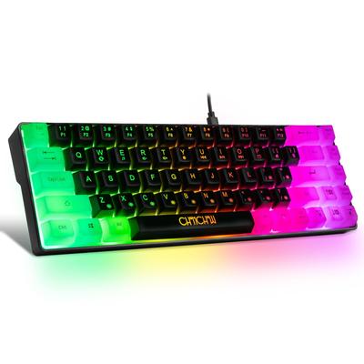 CHONCHOW Gaming Keyboard Compact Thin 68 Keys Compact Design Glowing Compatible Amazon Glowing Keyboard RGB Backlight Tenkeyless Keyboard English