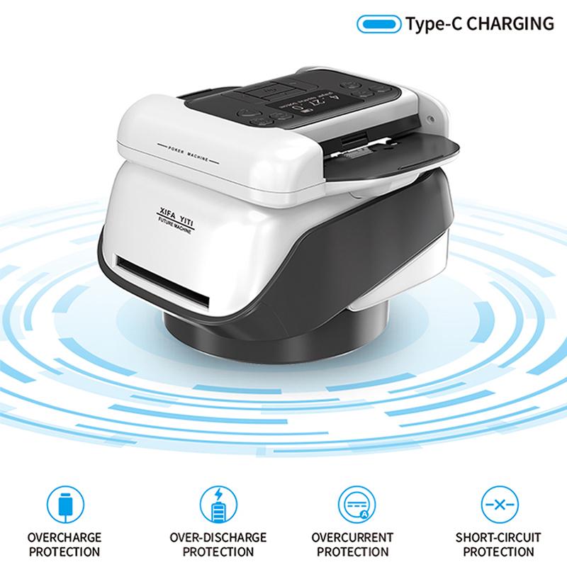 Automatic Card Dealer and Shuffler Machine with 4PCS Buttons Set 360° Rotating Playing Cards Shuffling Dealing Tool Poker Device