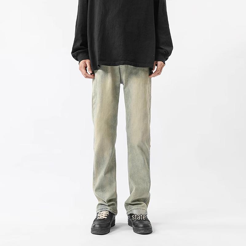 Homlean Amerikanische Retro Loose Fit Schlagjeans ZW697