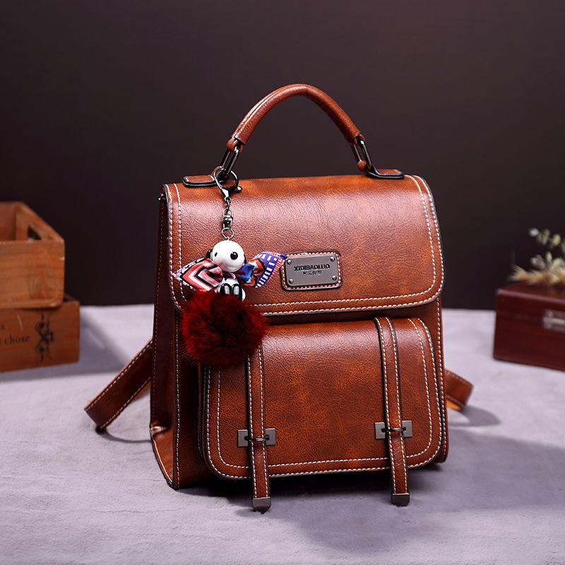 Kožená dámská taška Víceúčelový batoh Cambridge Bag Špičková taška Fashion Trend Messenger Bag