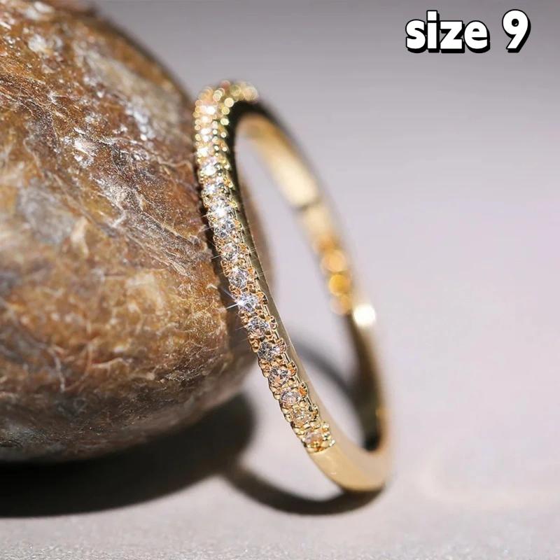 Minimalist Thin Cubic Zircon Finger Ring Silver Tone Dainty Jewelry for Wedding Dinner Party Formal Event Wear