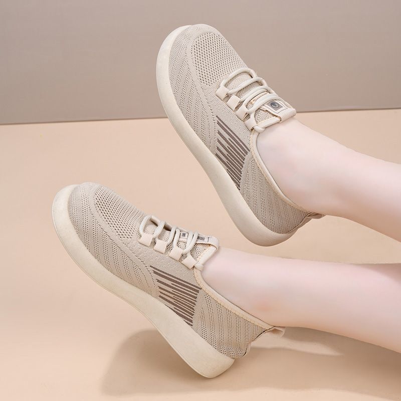 Shoes summer new single shoes flying woven breathable lightweight comfortable casual shoes