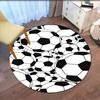 Fußball bedruckter runder Teppich Teppich Stuhlteppich Läufer Eingang Fußmatten, für Bürostuhl Wohnzimmer Schlafzimmer Küche.