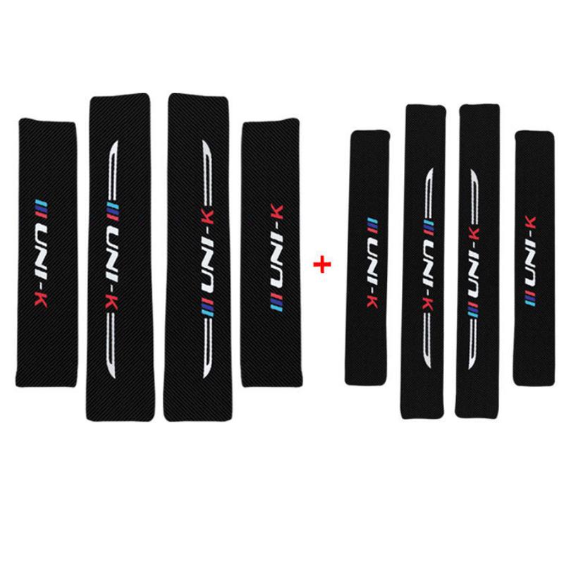 For Changan Unik Uni-k 2022 2023 Car Door Sill Leather Stickers Protection Plate Carbon Fiber Threshold Strip