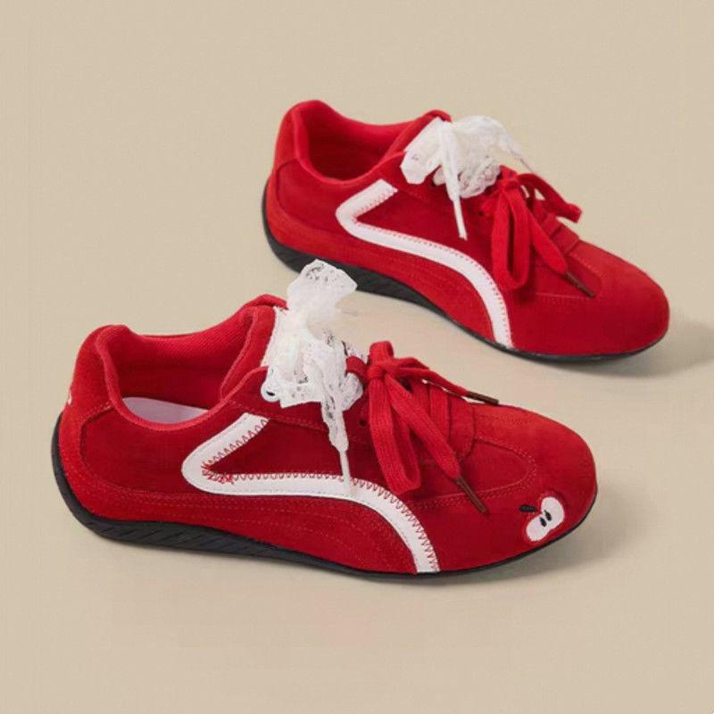 American retro casual sports women's shoes summer new Hong Kong style flat-bottomed German training shoes