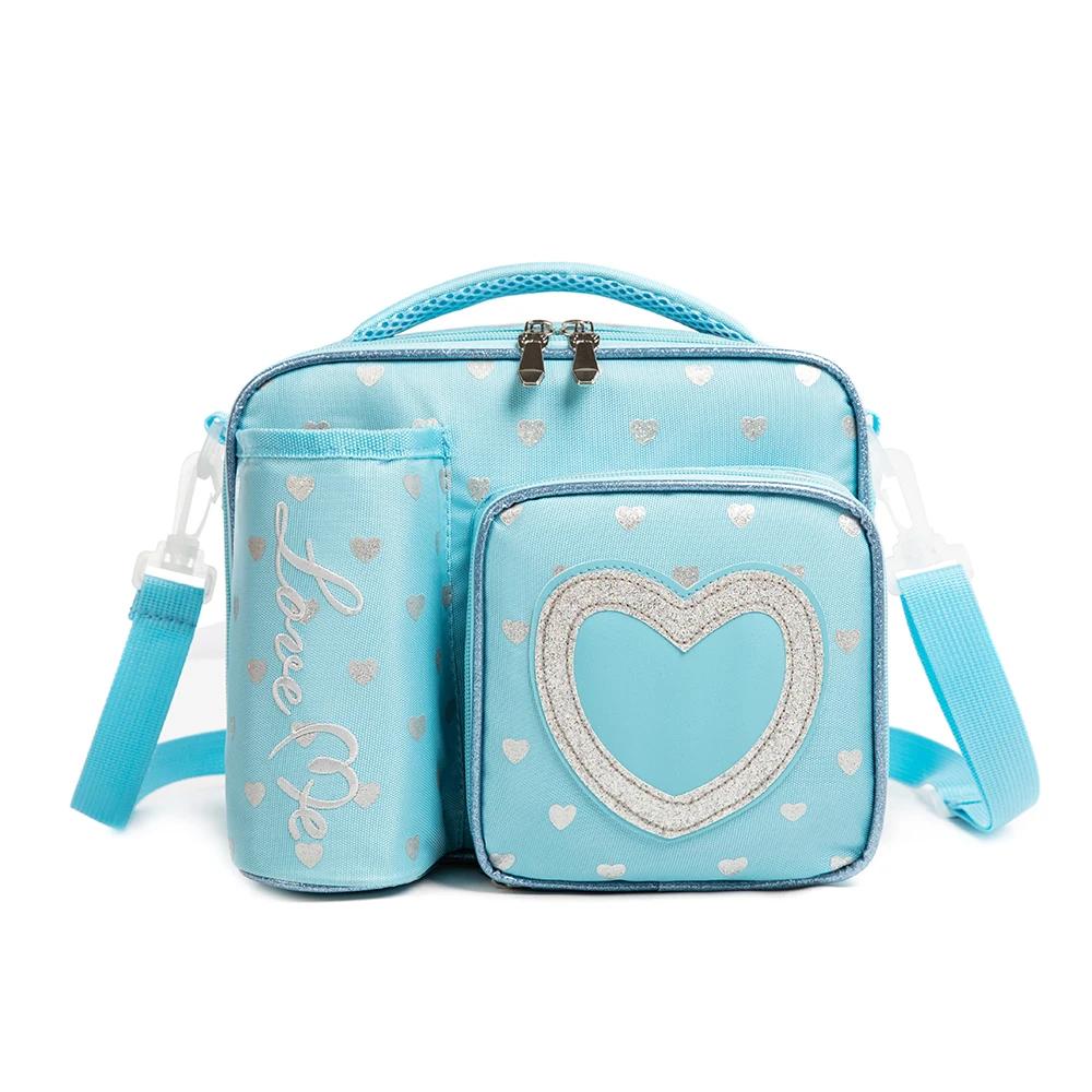 Kids Lunch Box Girls Insulated Lunch Bag with Compartment Adjustable Waterproof Lunch Bag for School and Travel Snacks