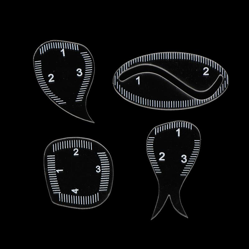Brow Shaping Stencil Transparent Mapping Ruler Microblading Instant Brow Shaper Novice Thrush Auxiliary Drawing Fishtail Design