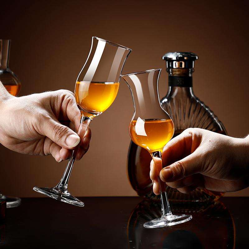 2 Pcs Lot Tulip Iso Whisky Tasting Goblet Cognac Brandy Snifter Handmade Crystal Whiskey Glass Cheap Liqueur Glasses Wine Cup