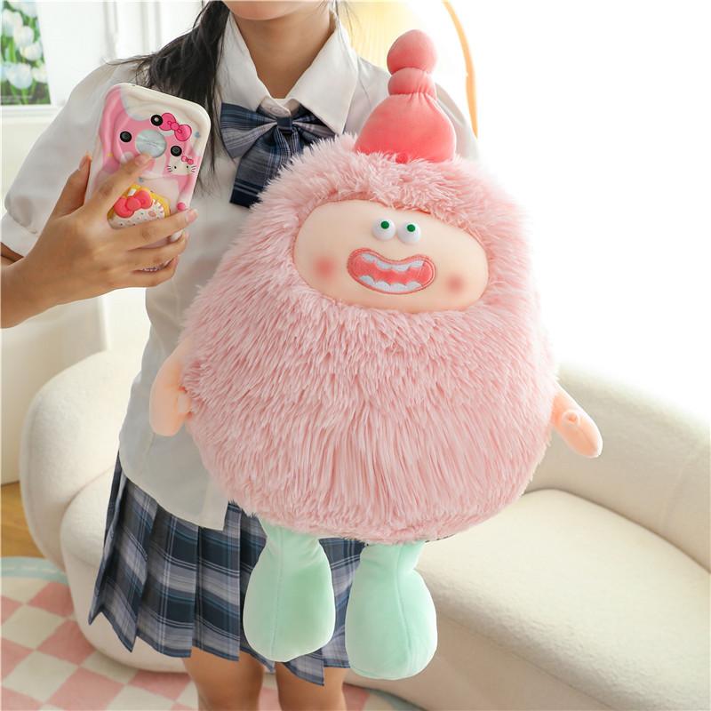 New Style of Long-haired Monster Doll Monster Doll Plush Toy Cartoon Funny Rag Doll Pillow Girl