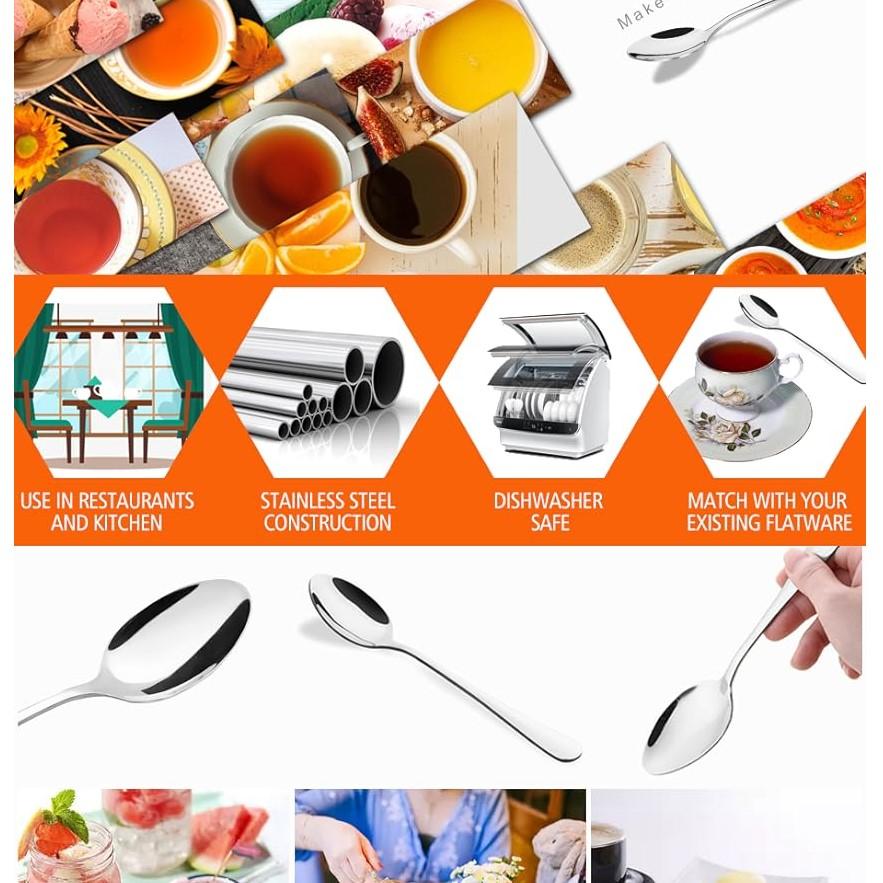 12-delers gode teskjeer i rustfritt stål, 6,1 tommer