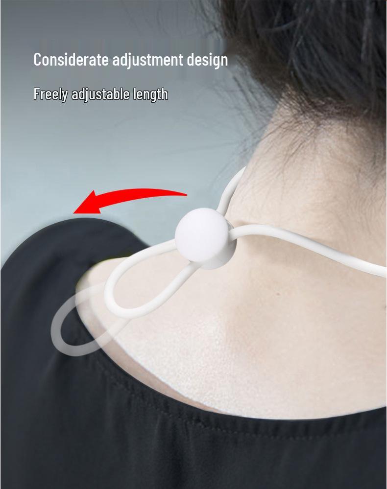 Double-Sided Transparent ID Card and Badge Holder with Round Silicone Lanyard