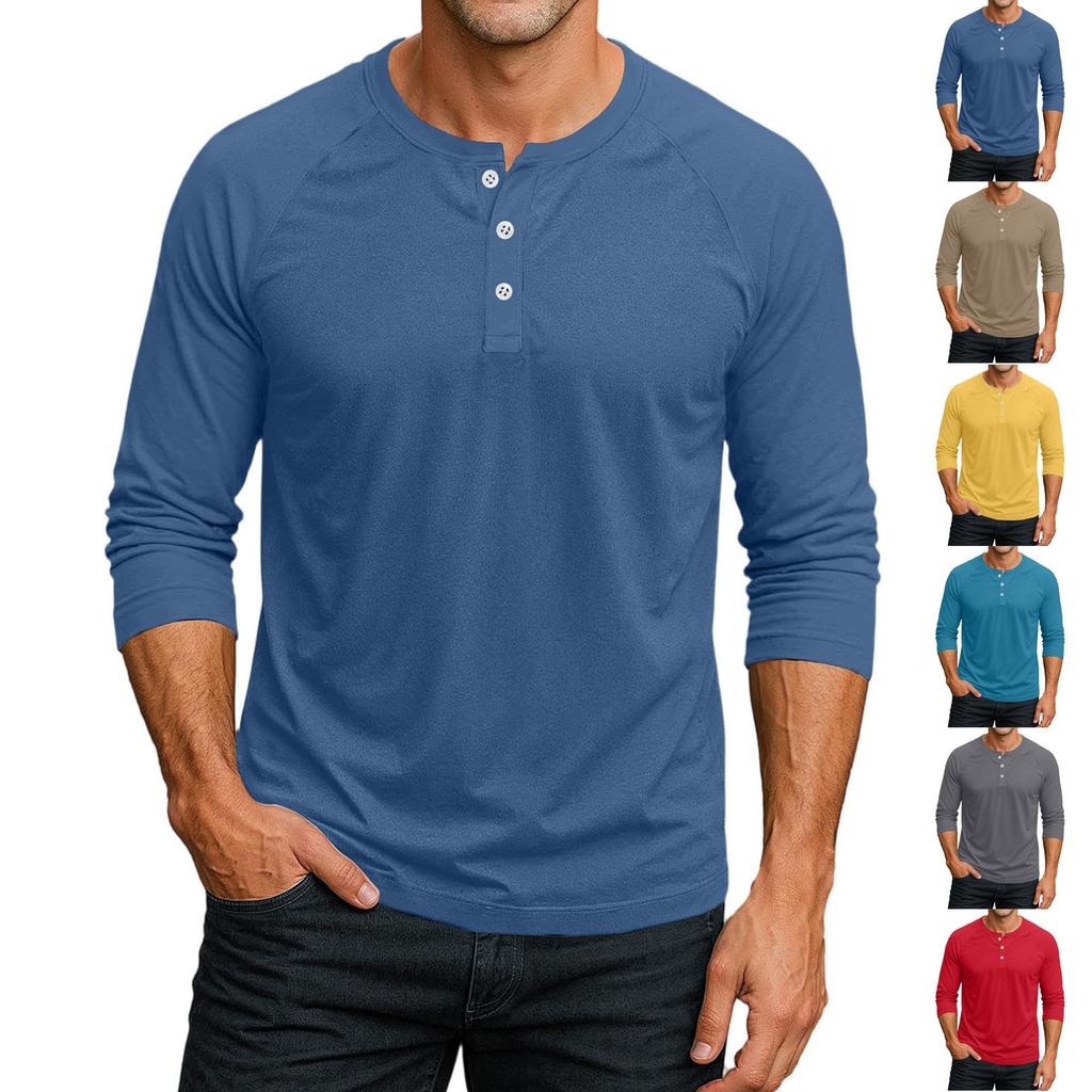 Men's Raglan Sleeve Three-quarter Sleeve Top
