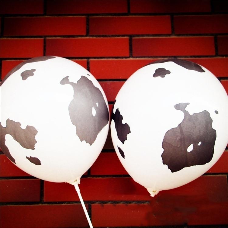 20pcs/35pcs/50pcs Thicken Cow Printed Round Latex Balloons Balloons Beautiful Printing Cow Balloon Latex Balloon for Birthday Party 12Inch