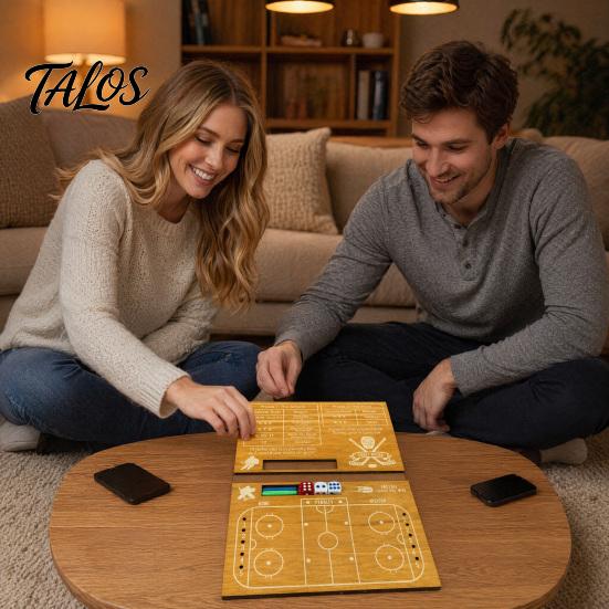 Tischspiel mit Würfeln Eishockey für 2 Spieler, Schnelles Strategiespiel, Tragbares Reise-Hockeyspiel für Fans, Erwachsene, Pädagogisch