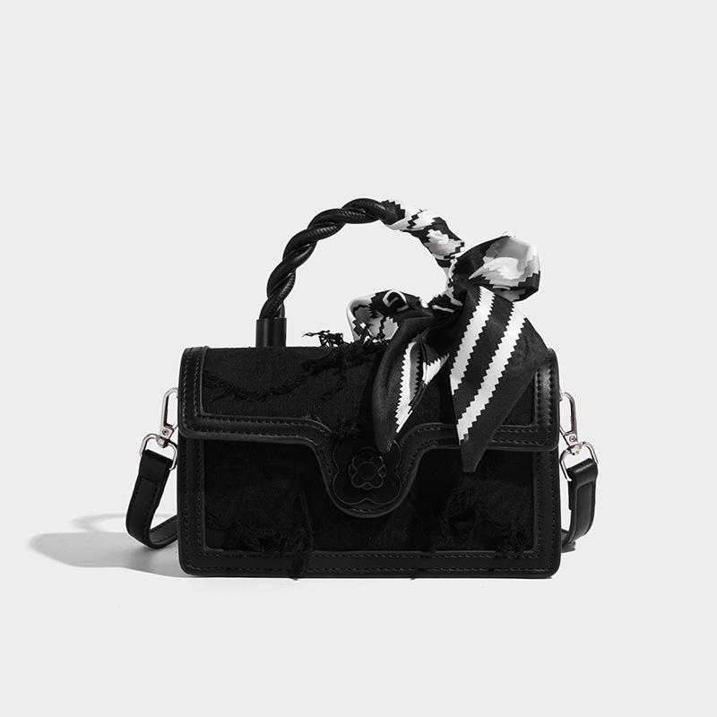 2025 Summer New Fashion Versatile Handbag, Niche High-End Exquisite Lace Single-Shoulder Crossbody Small Square Bag