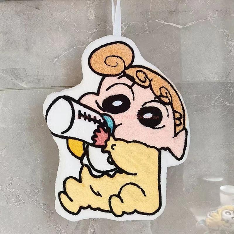 **Kawaii Crayon Shin-Chan Cartoon Cute Hand Towel Water-Absorbent Coral Fleece Kitchen Quick-Drying Shower Room Supplies
