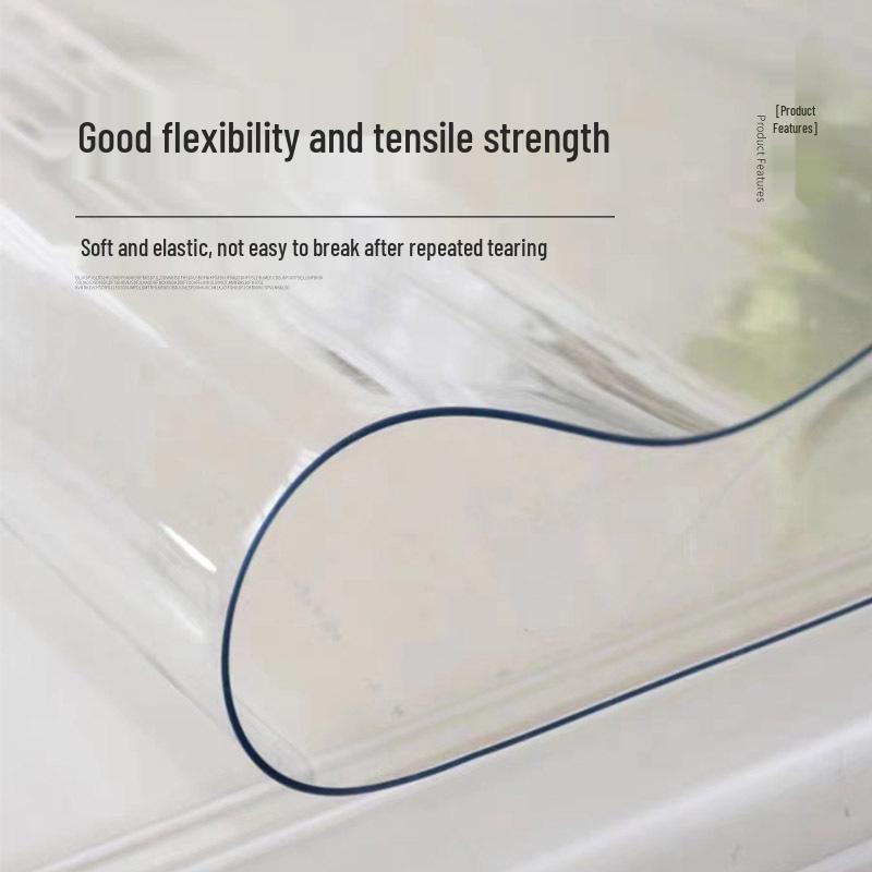 Clear PVC Table Mat: Waterproof, Oilproof, Anti-Scald, Dustproof.