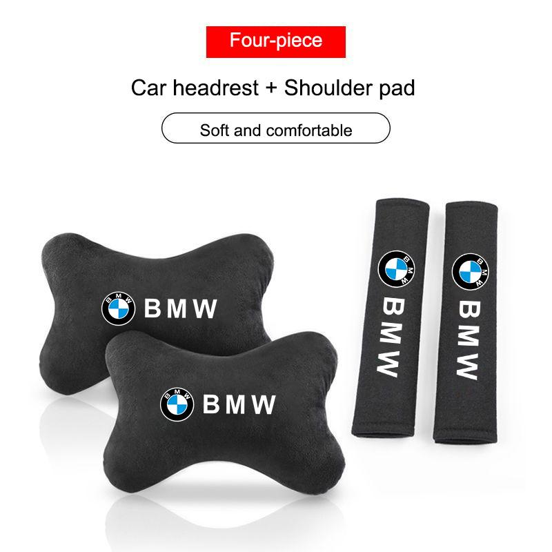 Car Seat Belt Protection Shoulder Pads Headrest Neck Pillow For BMW M F10 F20 E83 E90 E92 E93 X1 X5 X6 F30 G03 E43 E53 E63 E84