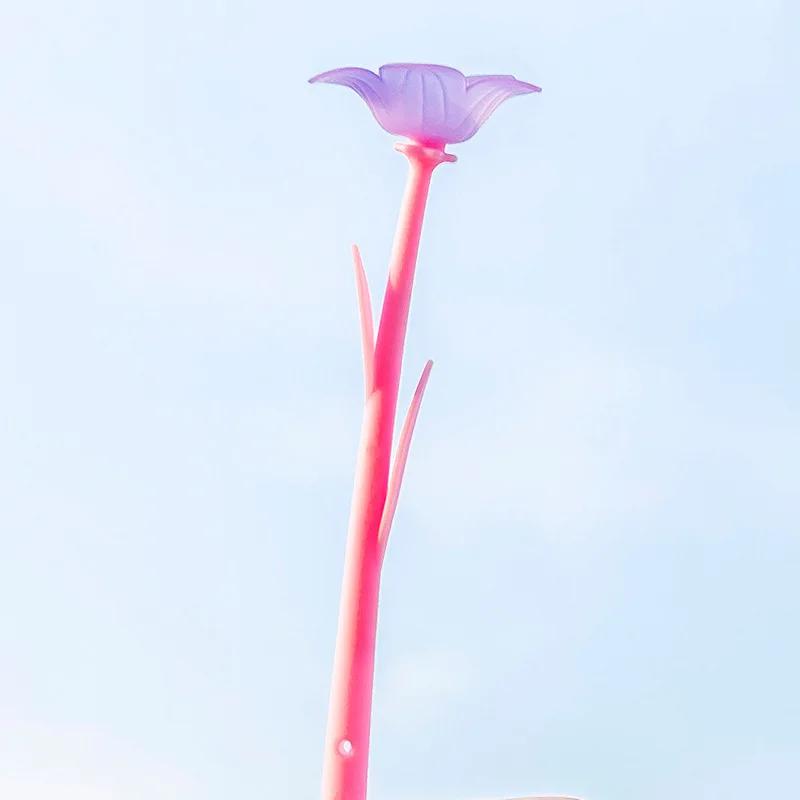 Creative Colorful Flower Neutral Pen Discolored By Light Gel Silicone Student Writing Signature Pen Children's Fun Pen