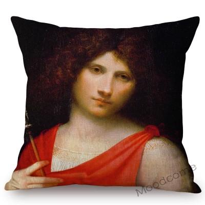 Italian Renaissance Giorgione Famous Oil Painting Sleeping Venus Linen Sofa Decoration Pillow Case Gallery Art Car Cushion Cover