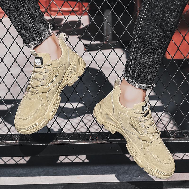 Chaussures de sécurité basses rétro pour hommes, chaussures décontractées légères antidérapantes pour le travail, résistantes à l'usure, absorbant les chocs, chaussures pour hommes