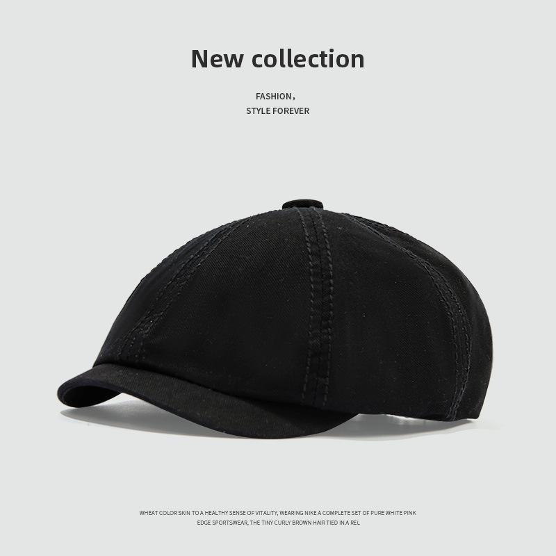 Berretto Newsboy Retro Trendy Stile Hong Kong - Berretto Unisex Minimalista Moda Primavera