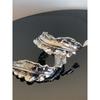 European and American Liquid Simple Luxury Smart Leaves Winding Elegant Bracelet Opening Exaggerated Metal Leaves Wrist Ring Women
