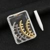 HipHop CZ Teeth Set For Unisex Top Bottom Mouth Gold  Color Teeth Tooth Cap Removable Dental Fashion Jewelry