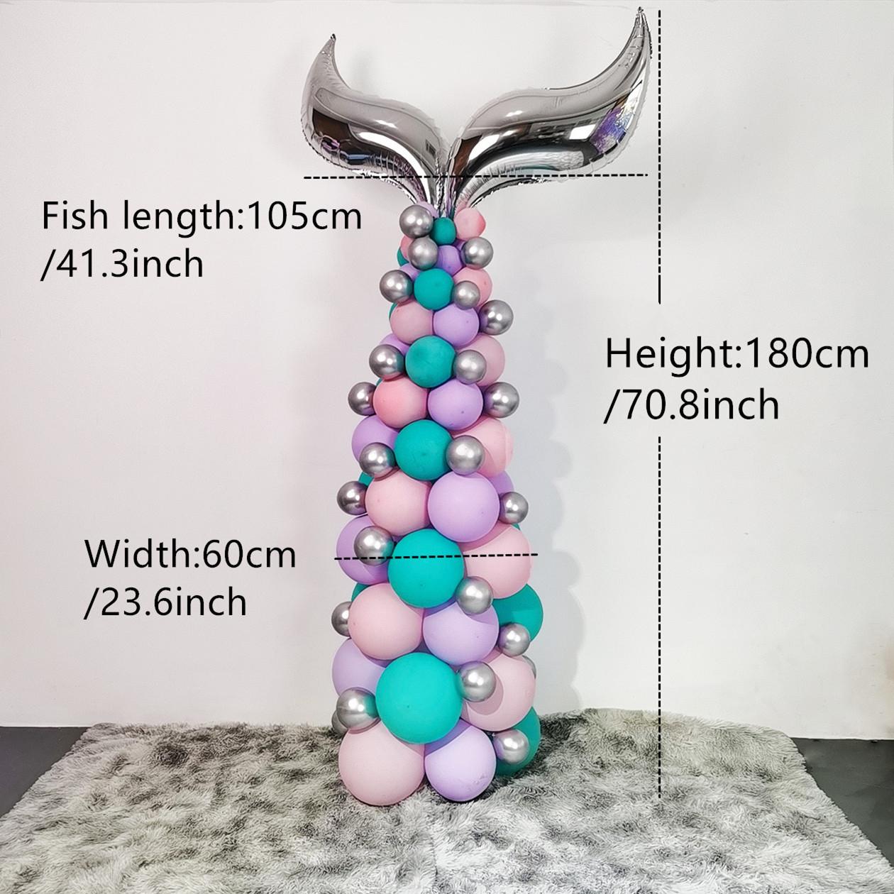 

Воздушный шар с хвостом русалки, гирлянда, хромированные металлические латексные шары, Русалка, украшение для свадьбы, дня рождения, детского душа