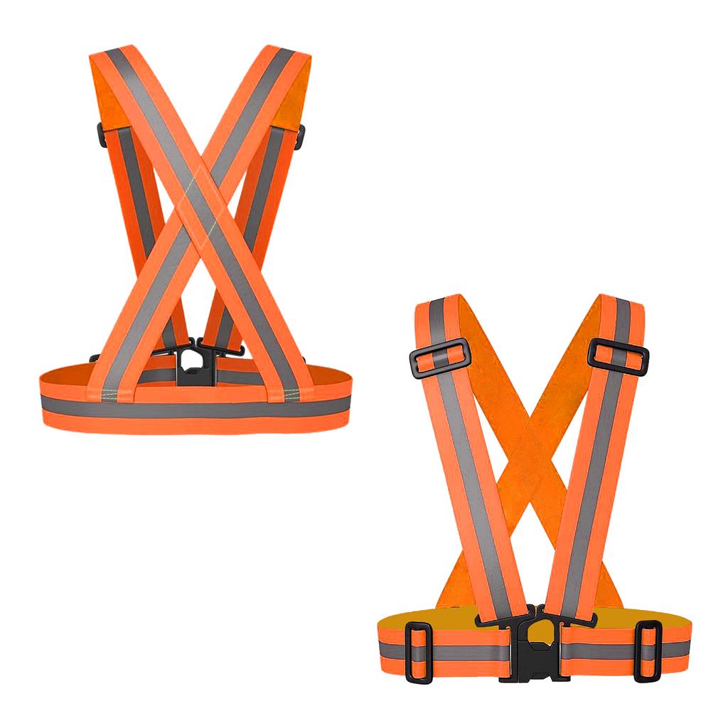 Hi Vis Lightweight Night Running Cycling Belt Adjustable Multiple Color Reflective Safety Strap Vest 4cm Width