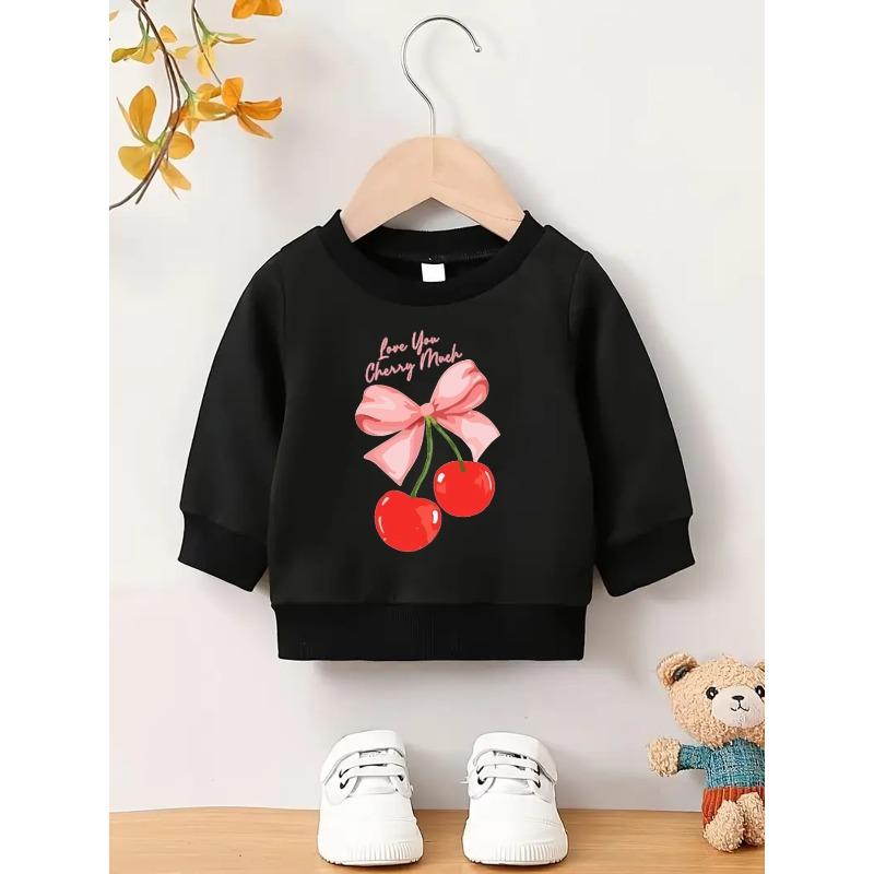 Minimally Printed Pattern, Comfortable and Skin Friendly for 0-3 Year Old Baby Girls, Versatile Baby Round Neck Hoodie