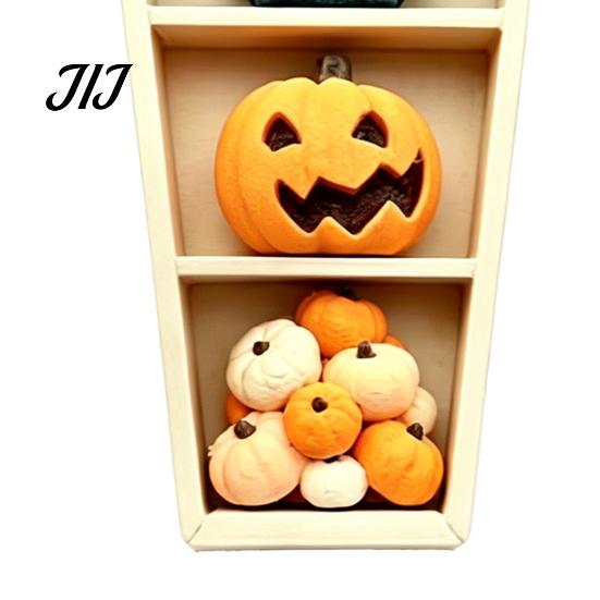 Spooky Window Display Props Halloween Gothic Coffin-Shaped Fidget Clicker Toy, Mini Push Pop Sensory Toy with Small Collectible Figures Ghost Pumpkin